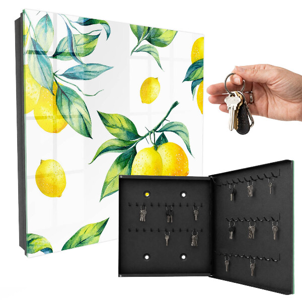 Key box Watercolor lemons