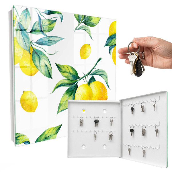 Key box Watercolor lemons