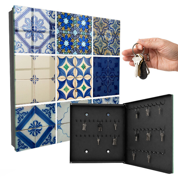 Key storage box Azulejos tiles