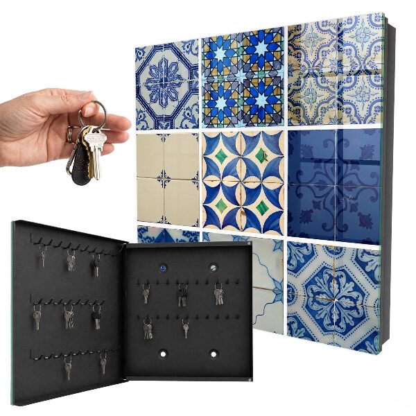 Key storage box Azulejos tiles