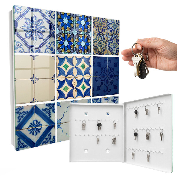 Key storage box Azulejos tiles