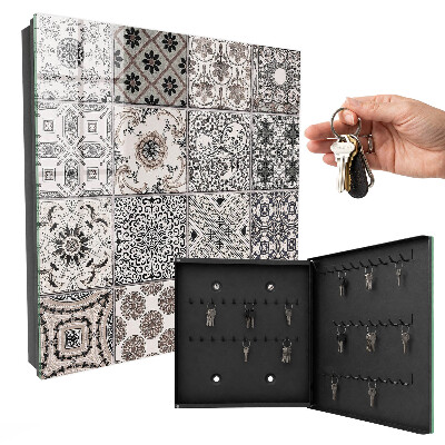 Key cabinet for wall Stylish tiles