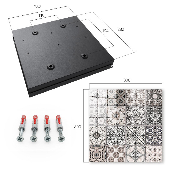Key cabinet for wall Stylish tiles