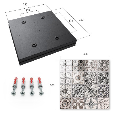 Key cabinet for wall Stylish tiles