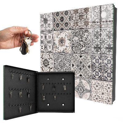 Key cabinet for wall Stylish tiles