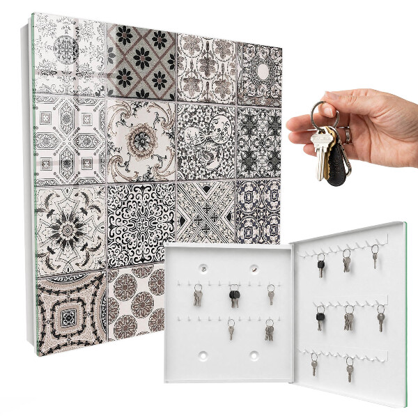 Key cabinet for wall Stylish tiles