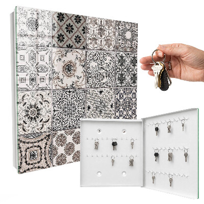 Key cabinet for wall Stylish tiles
