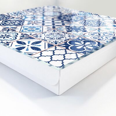 Key storage box Blue tiles