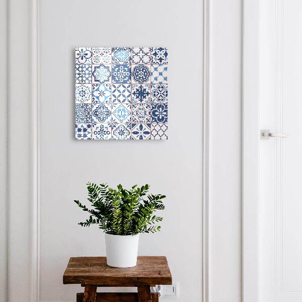 Key storage box Blue tiles