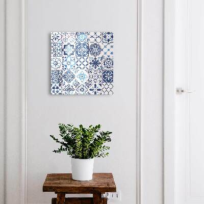 Key storage box Blue tiles