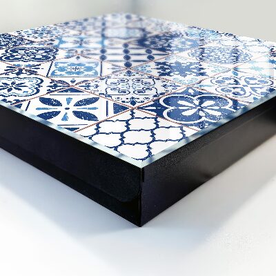Key storage box Blue tiles