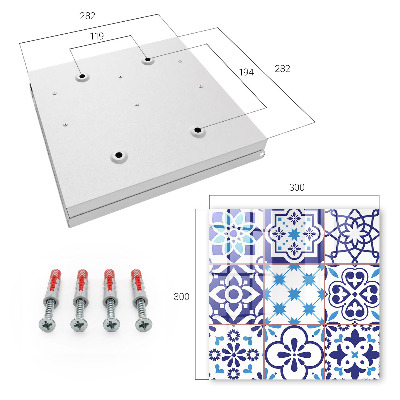 Key cabinet for wall Geometric patterns