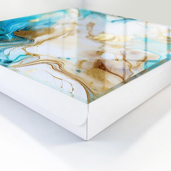 Key cabinet for wall Turquoise patterns