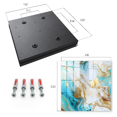 Key cabinet for wall Turquoise patterns
