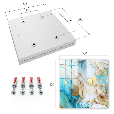 Key cabinet for wall Turquoise patterns