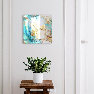 Key cabinet for wall Turquoise patterns