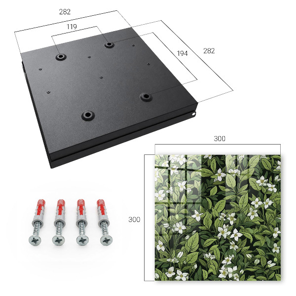 Key box Plant motif