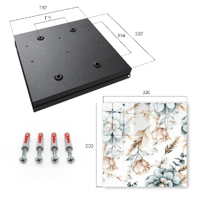 Key storage box Watercolor flowers