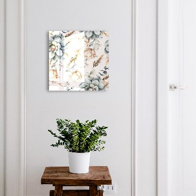 Key storage box Watercolor flowers