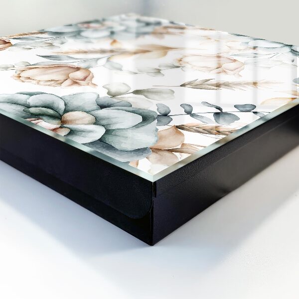 Key storage box Watercolor flowers