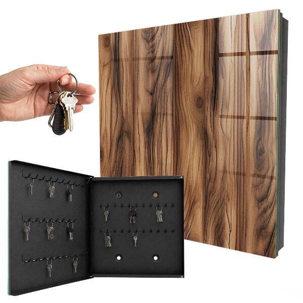 Key cabinet for wall Wooden texture