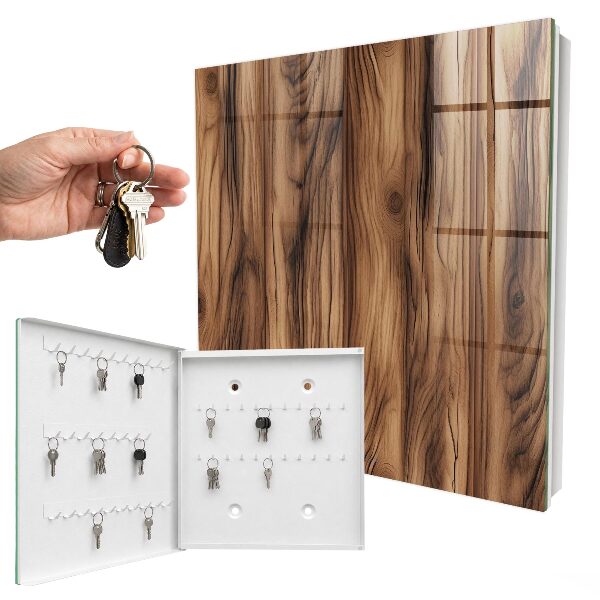 Key cabinet for wall Wooden texture