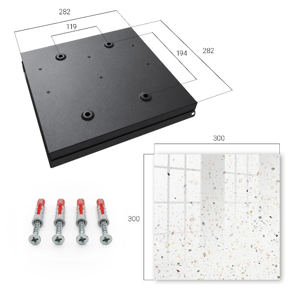 Key cabinet for wall Light terrazzo