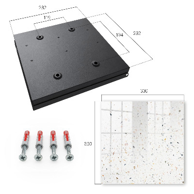 Key cabinet for wall Light terrazzo