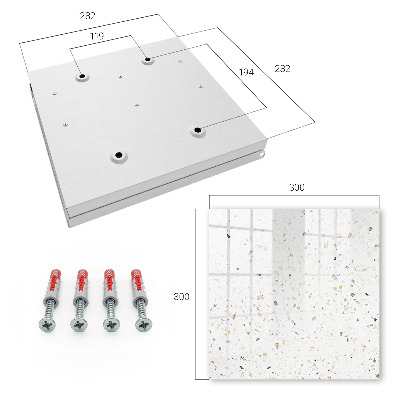 Key cabinet for wall Light terrazzo