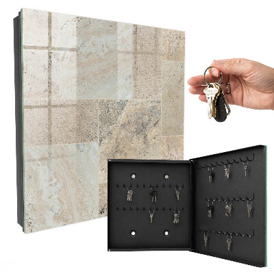 Key cabinet for wall Marble tiles