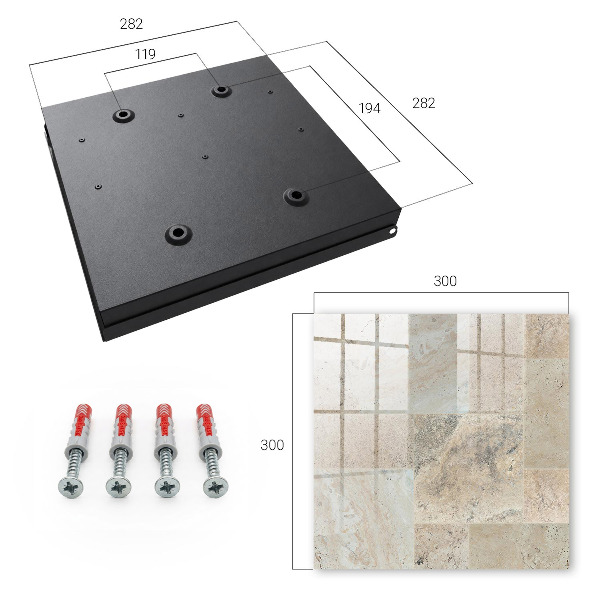 Key cabinet for wall Marble tiles