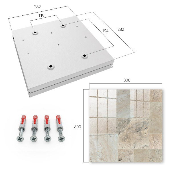 Key cabinet for wall Marble tiles