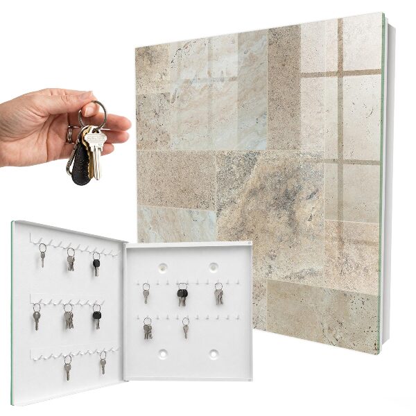 Key cabinet for wall Marble tiles