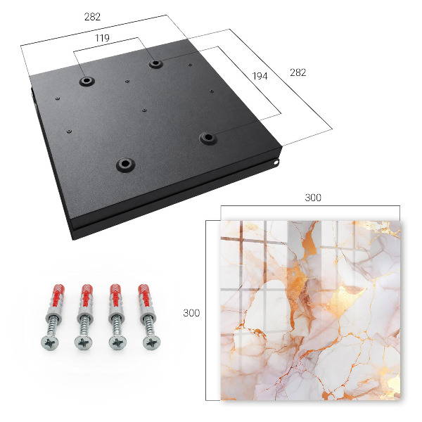 Key cabinet for wall Marble elegance