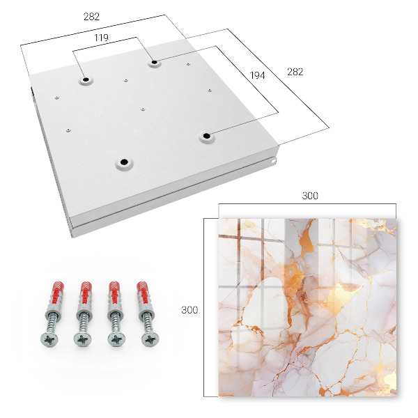 Key cabinet for wall Marble elegance