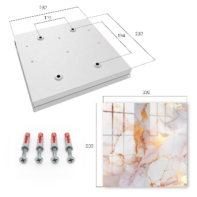Key cabinet for wall Marble elegance