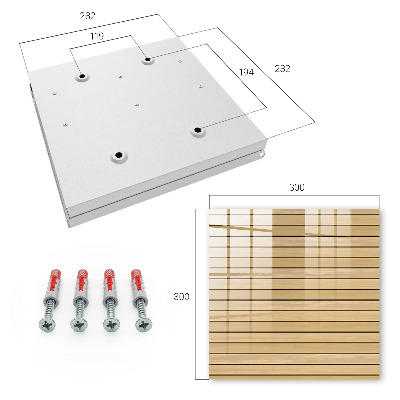 Key storage box Beige boards