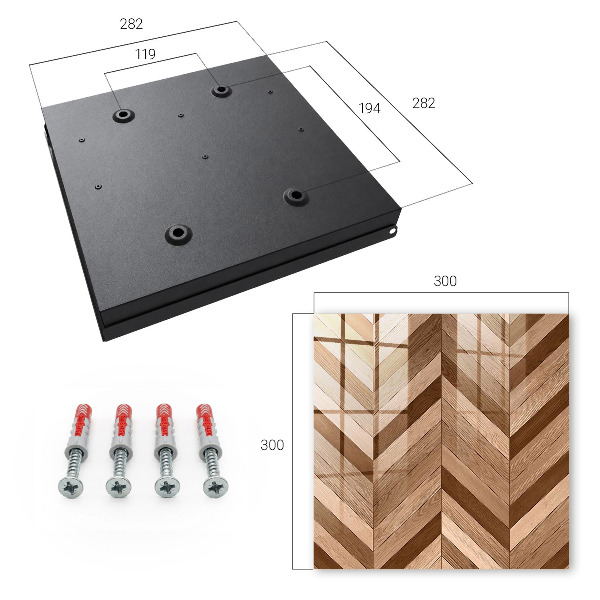 Key cabinet for wall Wooden fish bone