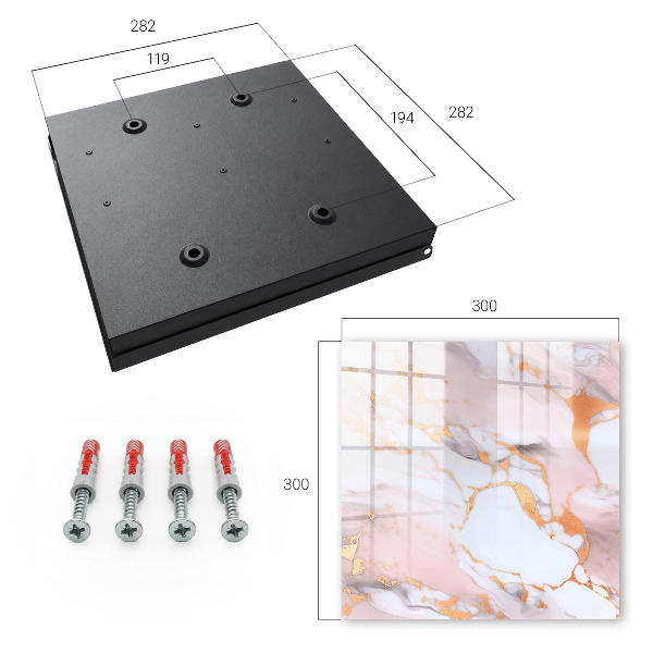 Key cabinet for wall Abstract marble