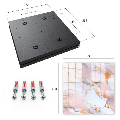 Key cabinet for wall Abstract marble