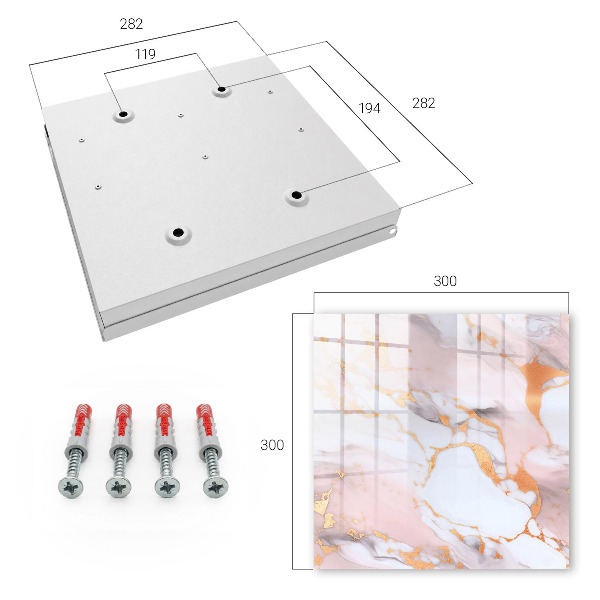 Key cabinet for wall Abstract marble