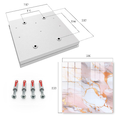Key cabinet for wall Abstract marble