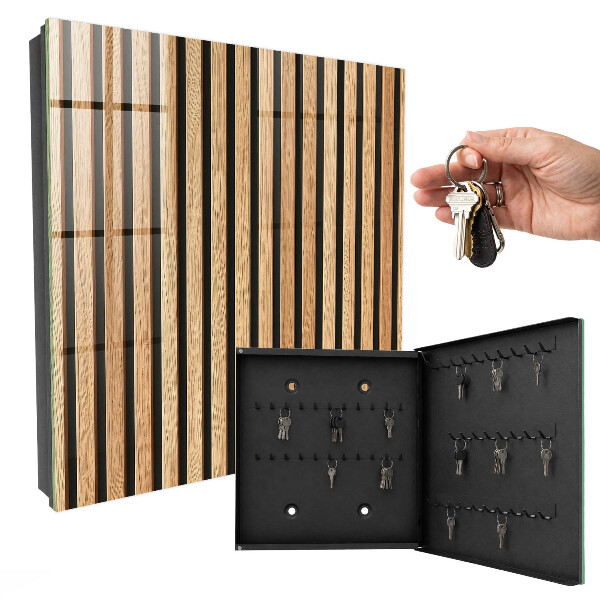Key cabinet for wall Vertical stripes