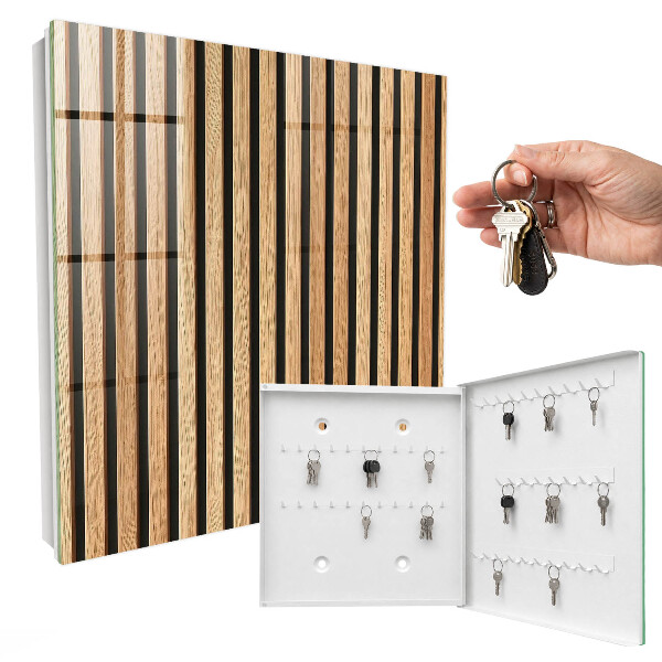 Key cabinet for wall Vertical stripes