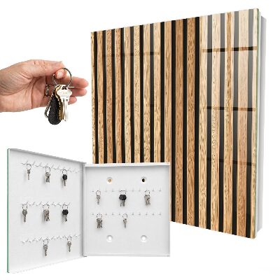 Key cabinet for wall Vertical stripes