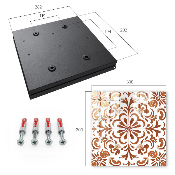 Key cabinet for wall Decorative pattern