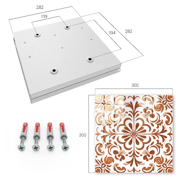 Key cabinet for wall Decorative pattern