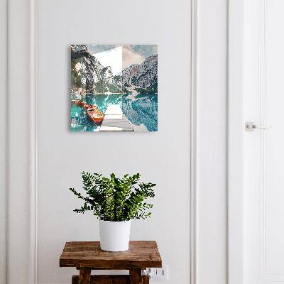 Key storage box Mountain landscape