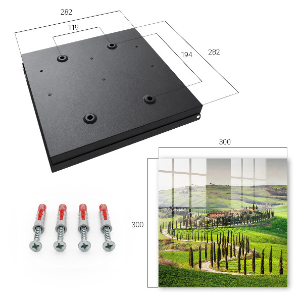 Key storage box Tuscan landscape