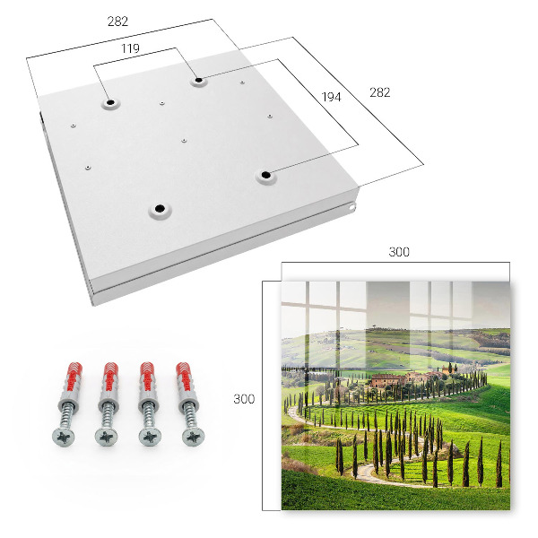 Key storage box Tuscan landscape